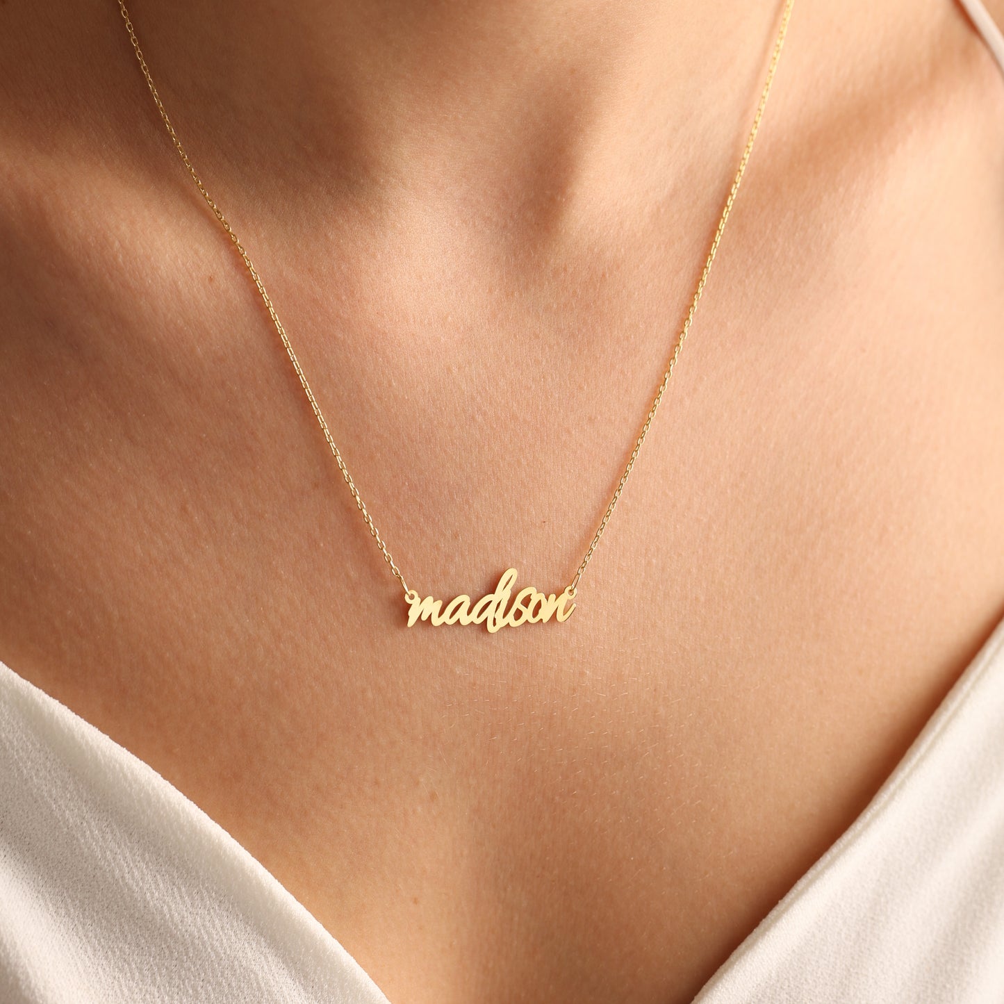 Personalized Birthday Gifts - Custom Made Name Necklace - Gold Vermeil