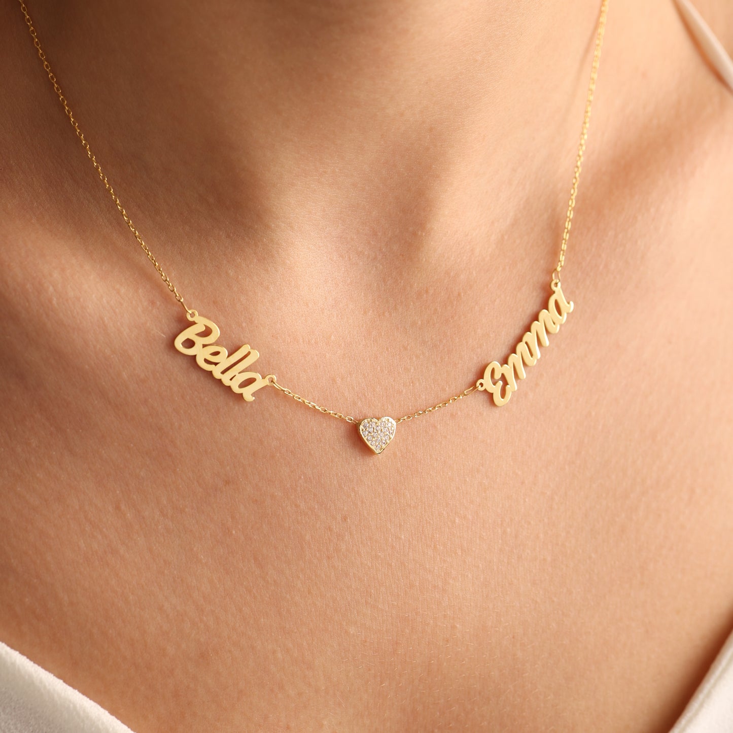 Multiple Name Necklace in Gold Vermeil - Custom Gifts for Mom