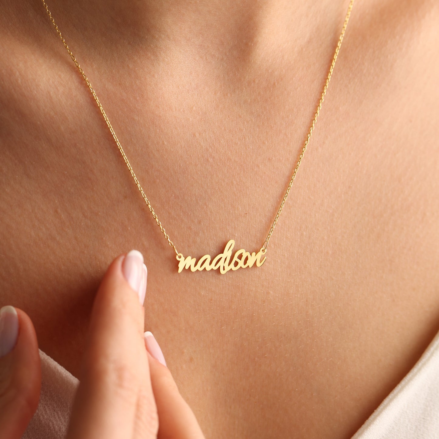 Personalized Birthday Gifts - Custom Made Name Necklace - Gold Vermeil