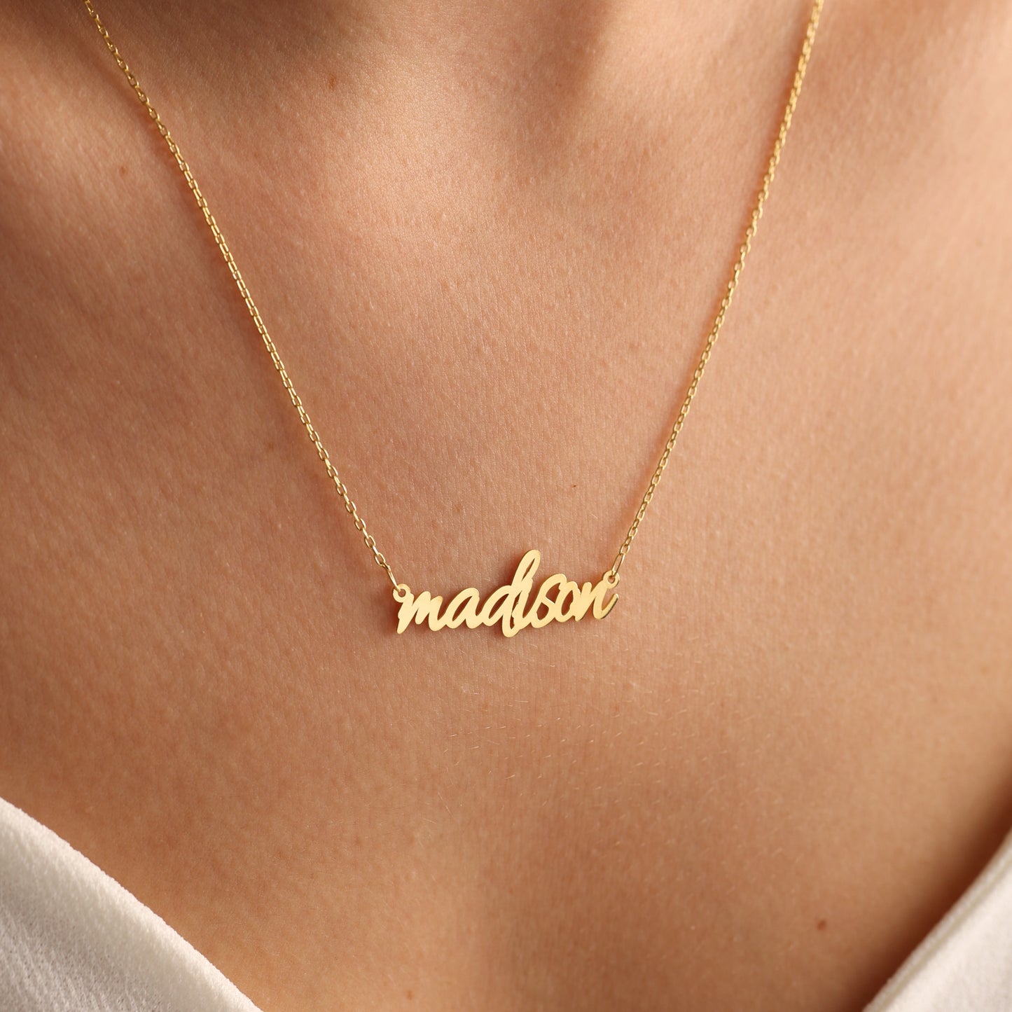 Personalized Birthday Gifts - Custom Made Name Necklace - Gold Vermeil