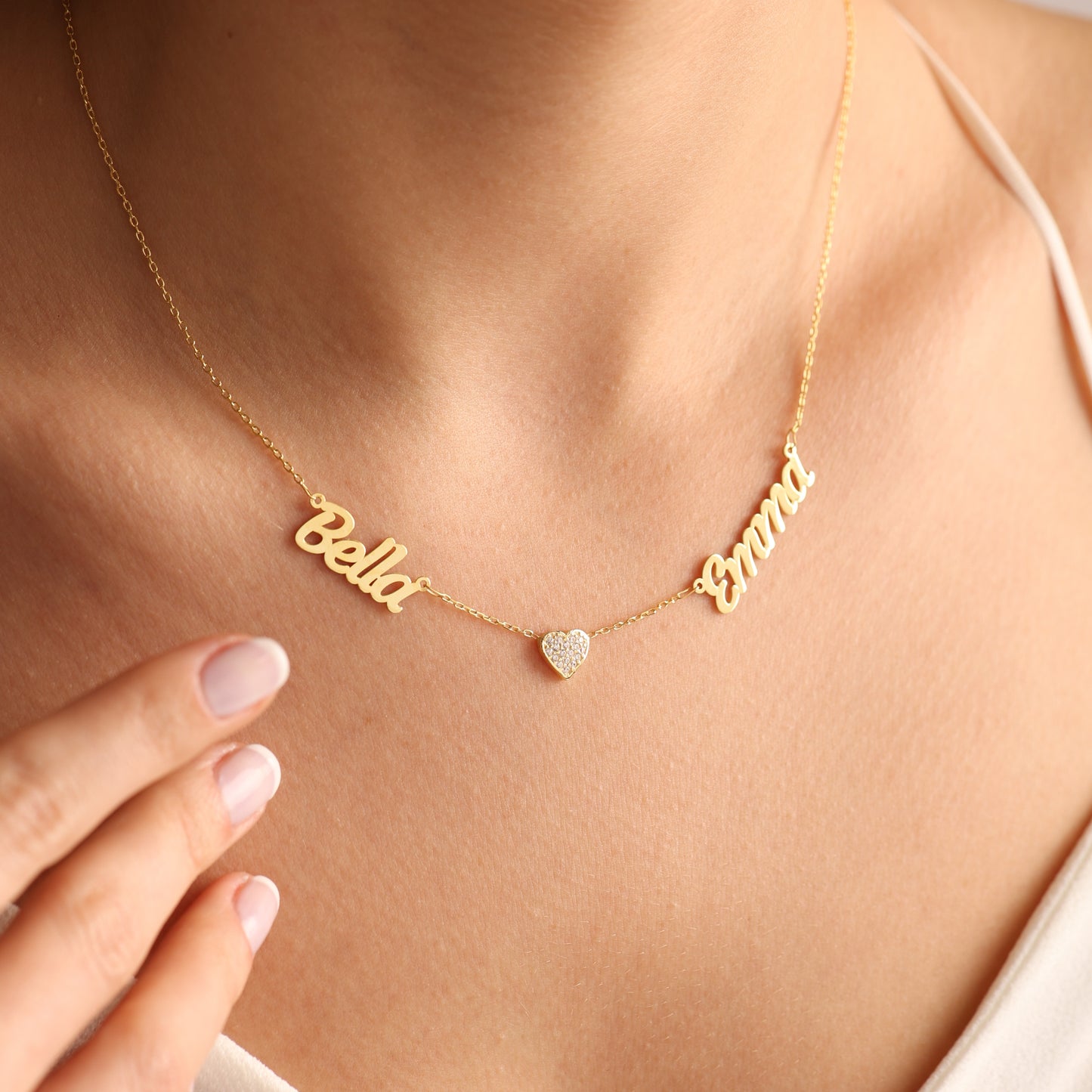 Multiple Name Necklace in Gold Vermeil - Custom Gifts for Mom